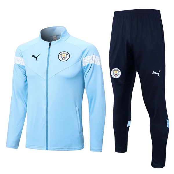 Trainingsanzug Manchester City 2022-23 Blau Schwarz